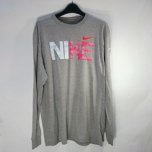Nike Other - NWOT Men's NIKE Long Sleeve T-shirt Gray  #E16